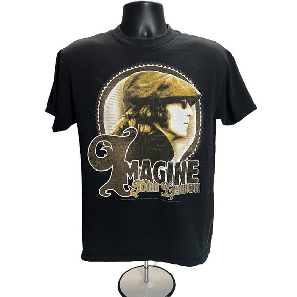 John Lennon Imagine T-Shirt Zion Rootswear Medium 2010 Vintage Beatles Merch Tee - Picture 1 of 15